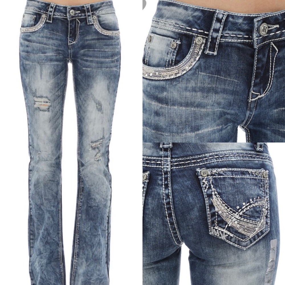 KEYA Jeans with with detail back pockets
